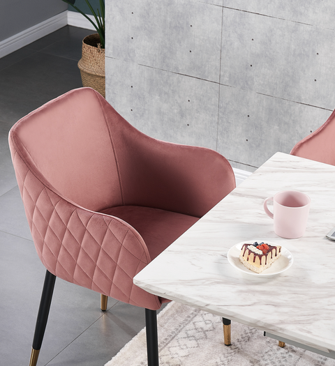 Taylor LUX Velvet Modern Dining Chair Set of 2