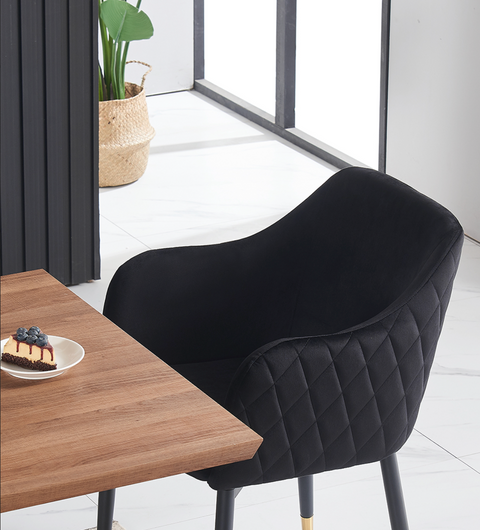 Taylor LUX Velvet Modern Dining Chair Set of 2