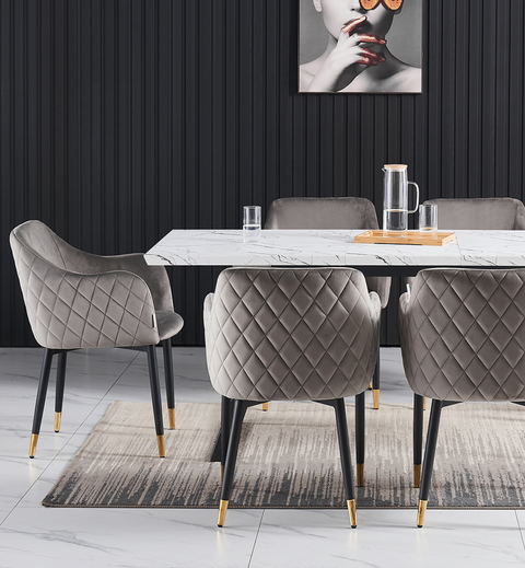 Taylor LUX Velvet Modern Dining Chair Set of 2