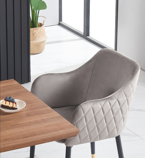 Taylor LUX Velvet Modern Dining Chair Set of 2