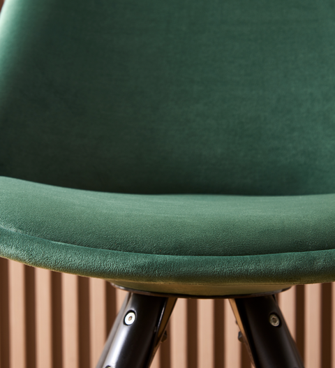 Sofiya Velvet Dining Chair with Gold Tips - Single