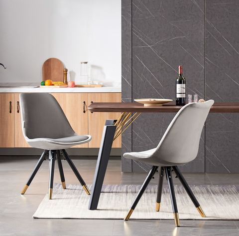 Sofiya Velvet Dining Chair with Gold Tips - Single
