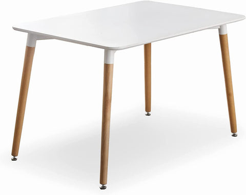 Jensen Dining Kitchen Set - a Wooden Table & Lorenzo Dinette Chairs Set of 4