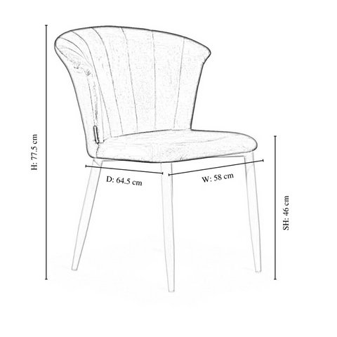 Helsinki LUX Velvet Dining Chair