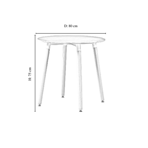 Halo Round Dining Table Single - 80 CM
