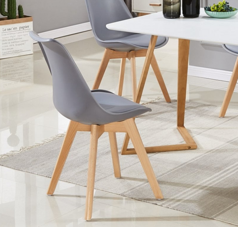 Tartu Jensen Lorenzo Dining Chairs with Solid Wooden Legs - Set of 4