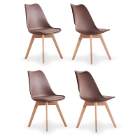 Tartu Jensen Lorenzo Dining Chairs with Solid Wooden Legs - Set of 4