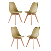 Tartu Jensen Lorenzo Dining Chairs with Solid Wooden Legs - Set of 4