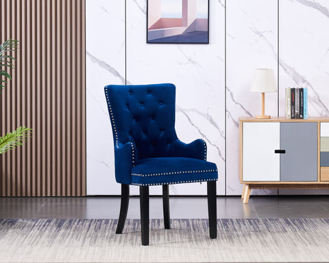 Winchester Cheshire  Lux Velvet Dining Chair With Armrests Single