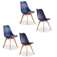 Tartu Jensen Lorenzo Dining Chairs with Solid Wooden Legs - Set of 4