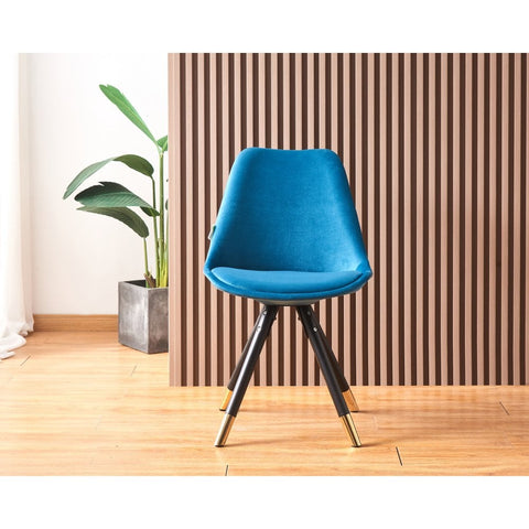 Sofiya Velvet Dining Chair with Gold Tips - Single