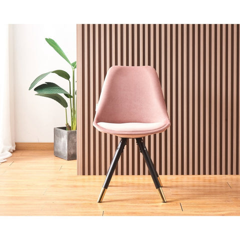 Sofiya Velvet Dining Chair with Gold Tips - Single