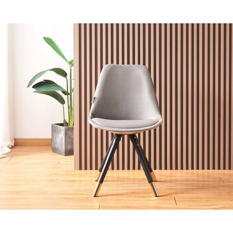 Sofiya Velvet Dining Chair with Gold Tips - Single