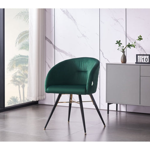 Viterbo LUX Velvet Dining Chair with Metal Legs - Single