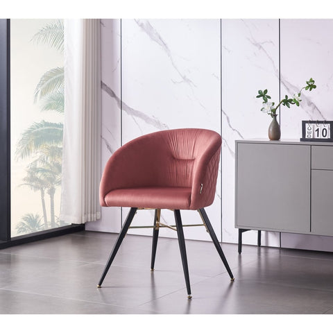 Viterbo LUX Velvet Dining Chair with Metal Legs - Single