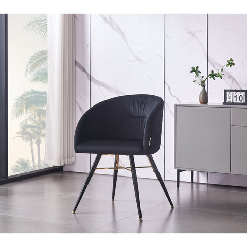 Viterbo LUX Velvet Dining Chair with Metal Legs - Single